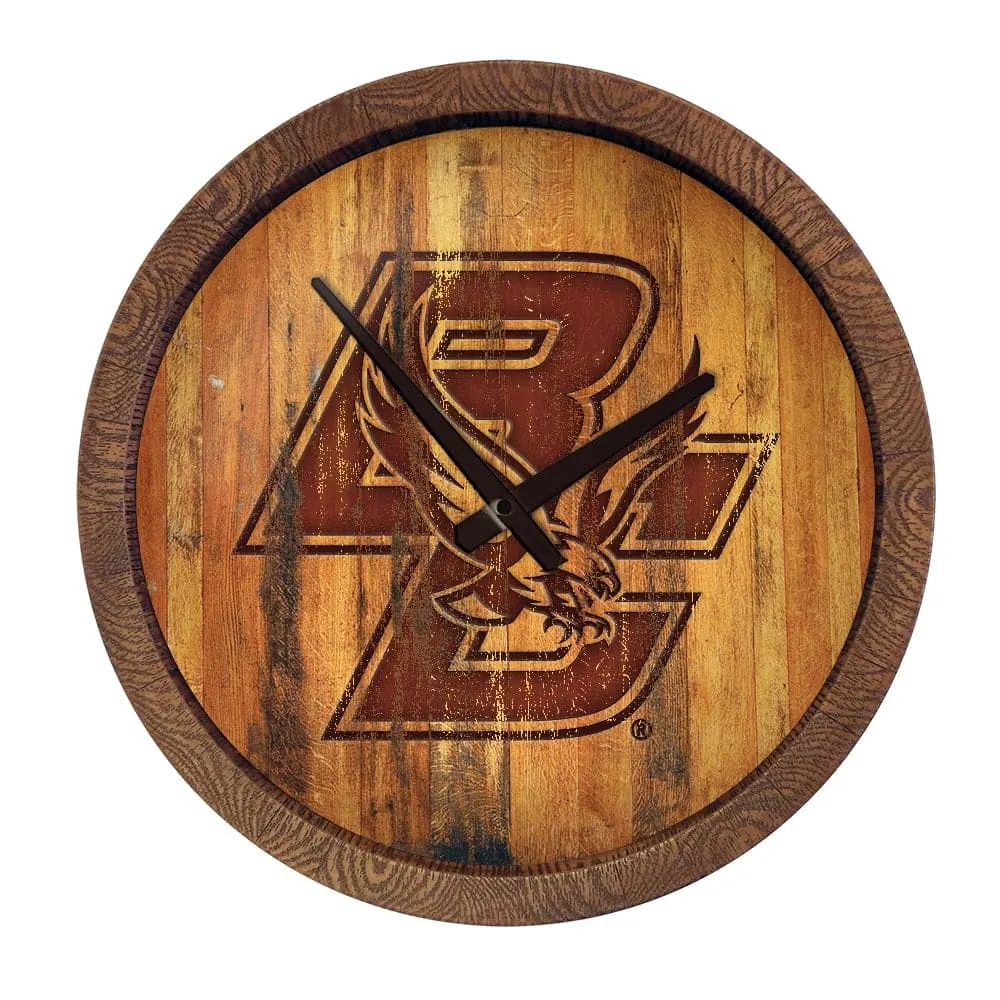 Boston College Eagles: Branded "Faux" Barrel Top Wall Clock