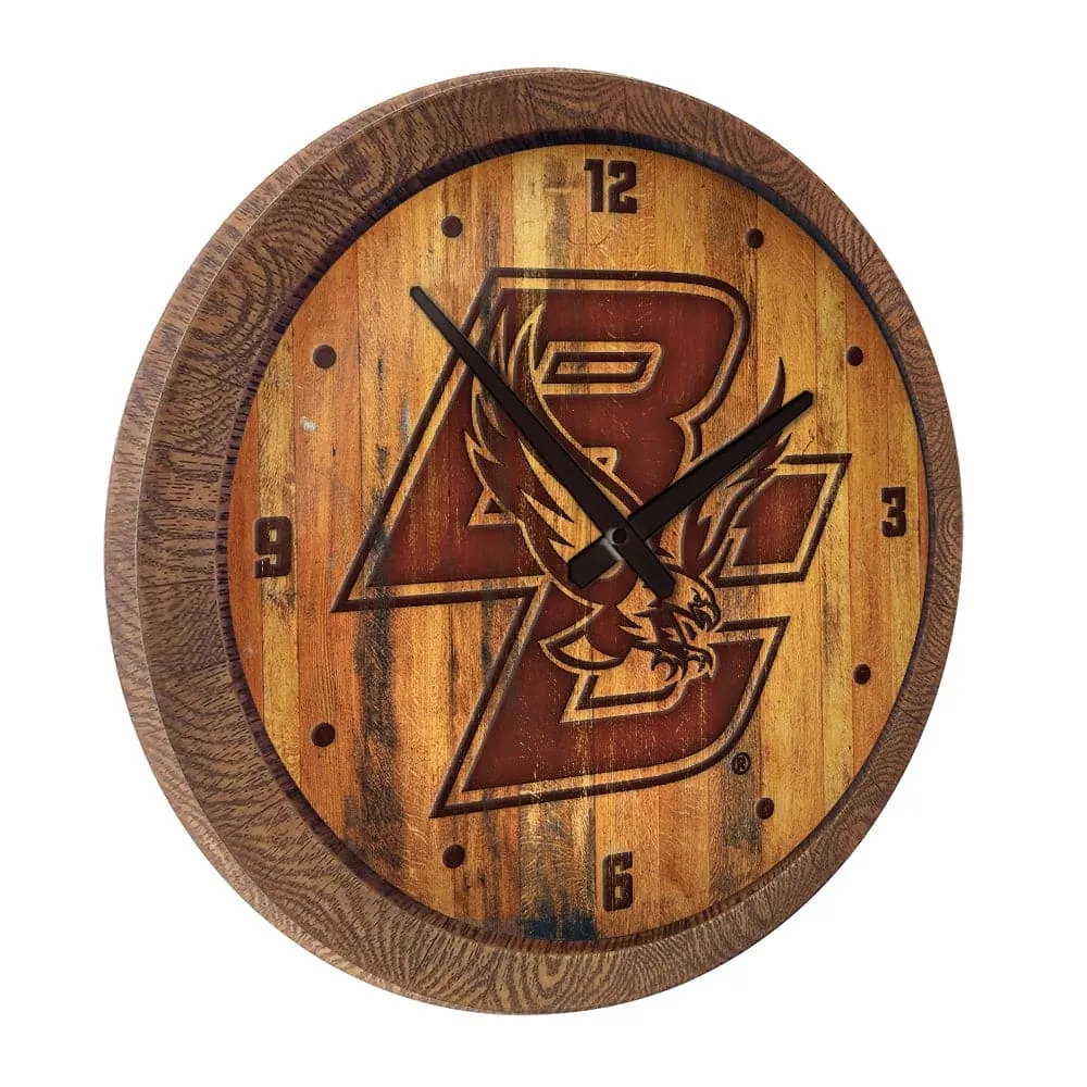 Boston College Eagles: Branded "Faux" Barrel Top Wall Clock
