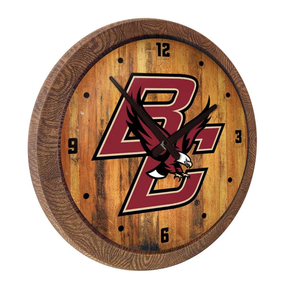 Boston College Eagles: "Faux" Barrel Top Wall Clock