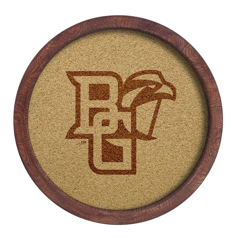 Bowling Green Falcons: "Faux" Barrel Framed Cork Board
