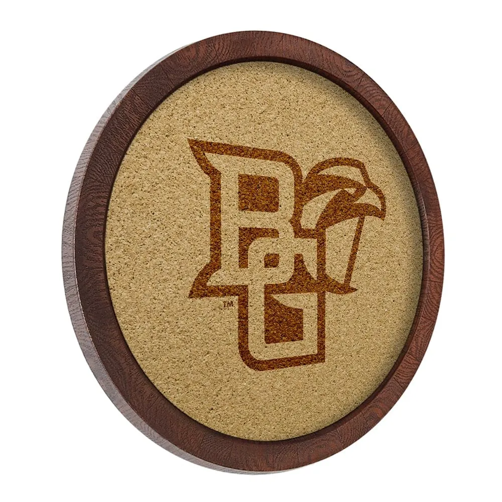 Bowling Green Falcons: "Faux" Barrel Framed Cork Board