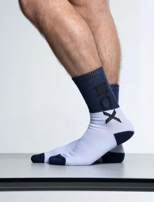 Box Sports Socks - Deep Navy Colour Block