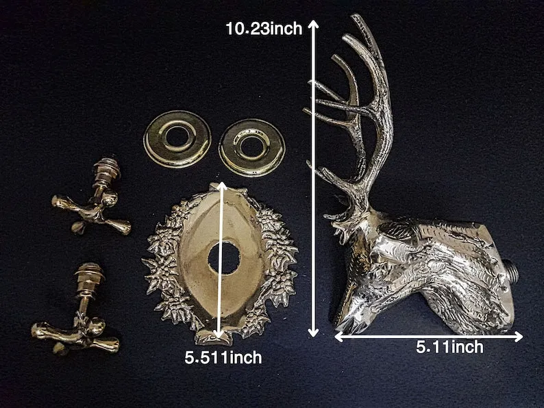 Brass Deer Head Faucet: Elegant Bathroom & Kitchen Tap with Brass Valve