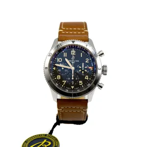 Breitling Super AVI B04 Chronograph GMT 46 P-51 Mustang Luxury Watch with Leather Deployment Clasp