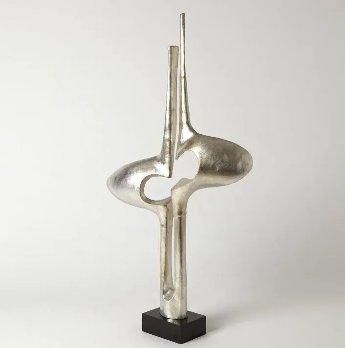 Brother and Sister Sculpture, Silver Leaf - Global Views