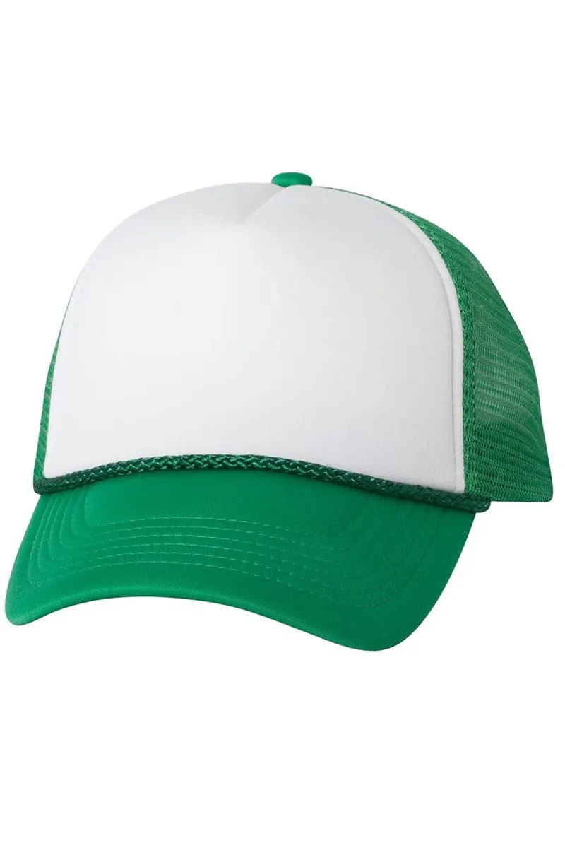 Brushed Clover Foam Mesh Back Trucker Cap