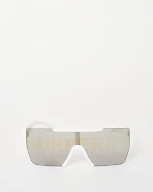 Burberry White & Mirror Lens w/ Yellow Logo BE4291 Sunglasses