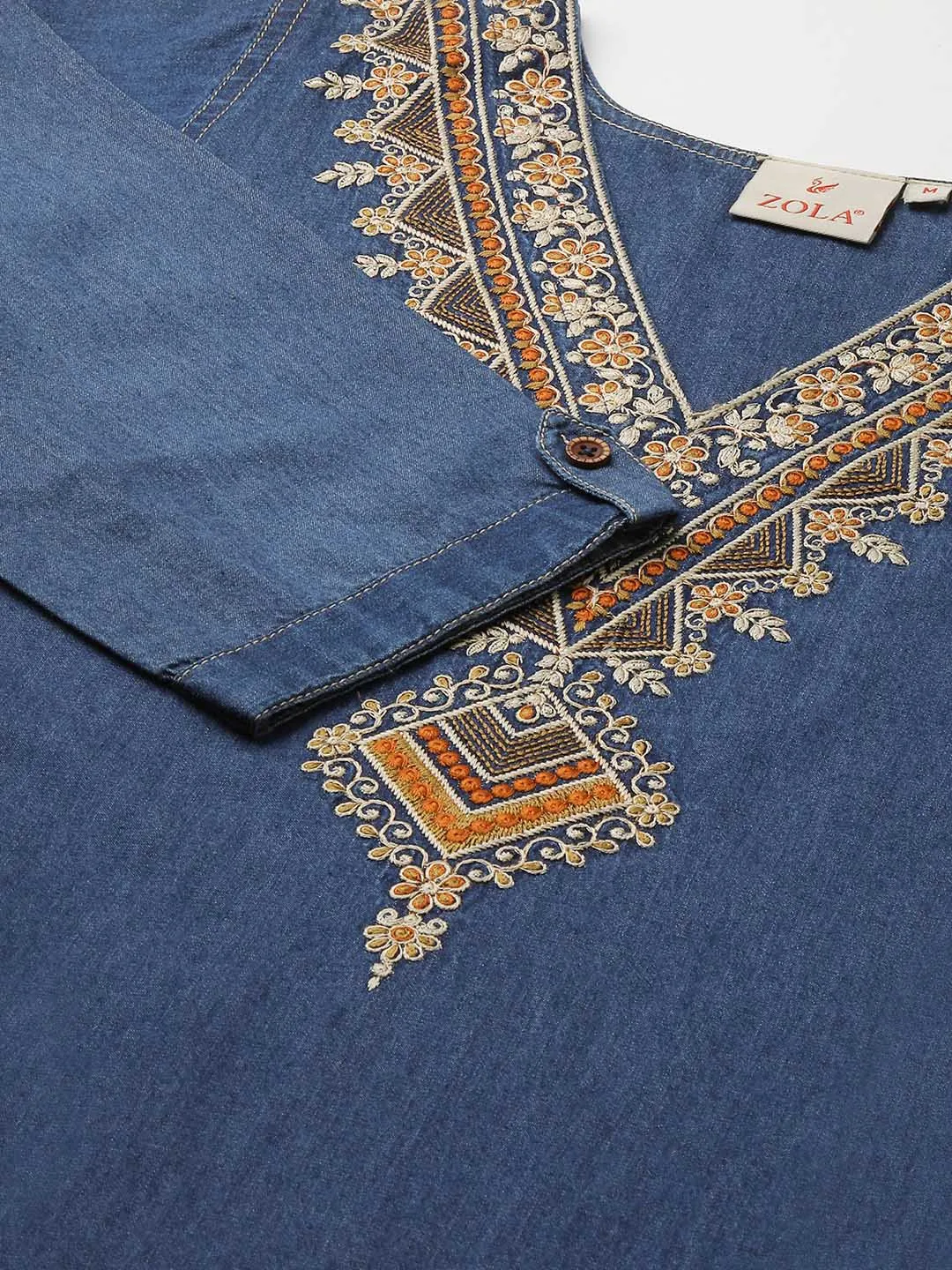 Buy Dx Comfort Fit Denim Kurta for Women Online in India - Zola