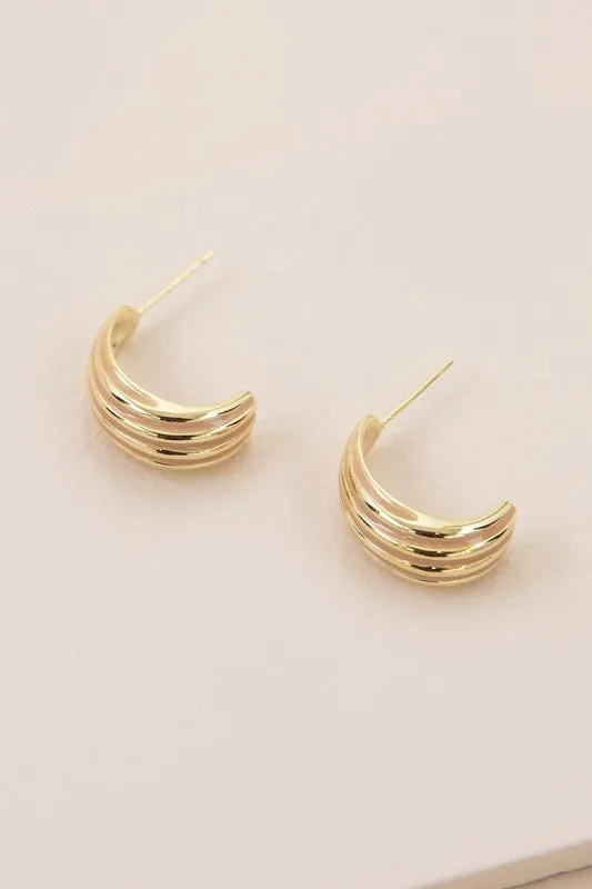 Calico Curved Earrings