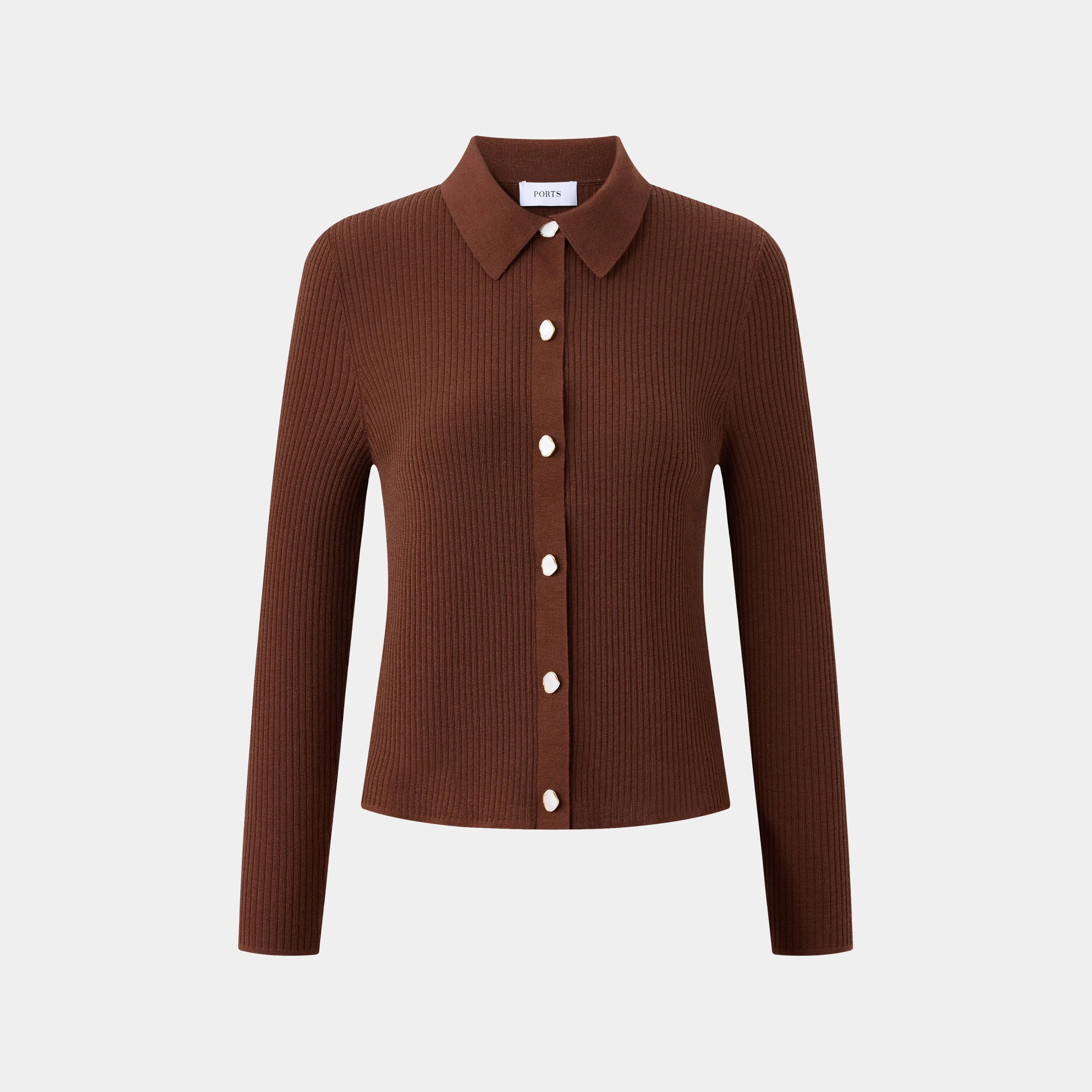 CAMBRIDGE BROWN POLO KNITWEAR