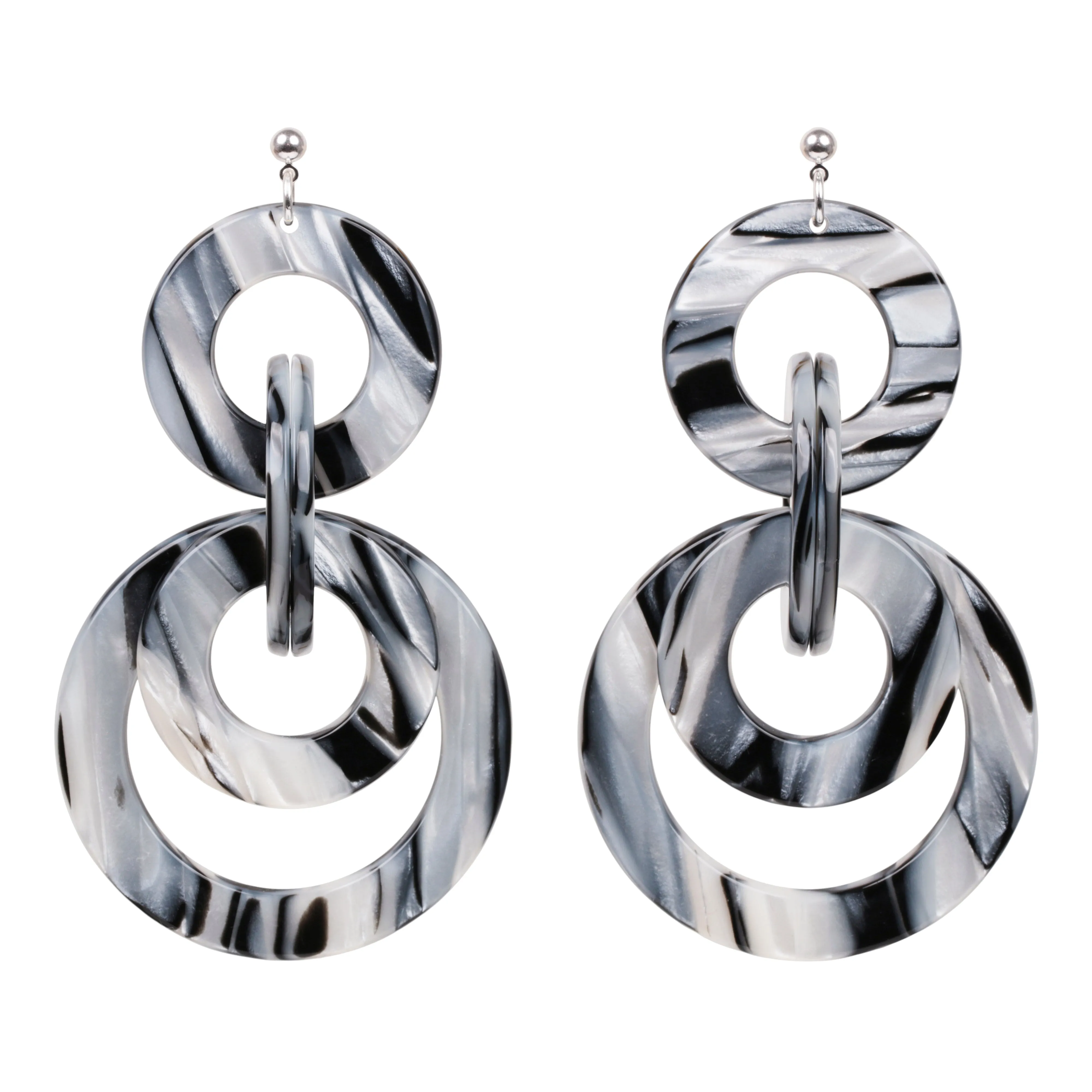 Carmen Large Tigre Blanc Stud Earrings