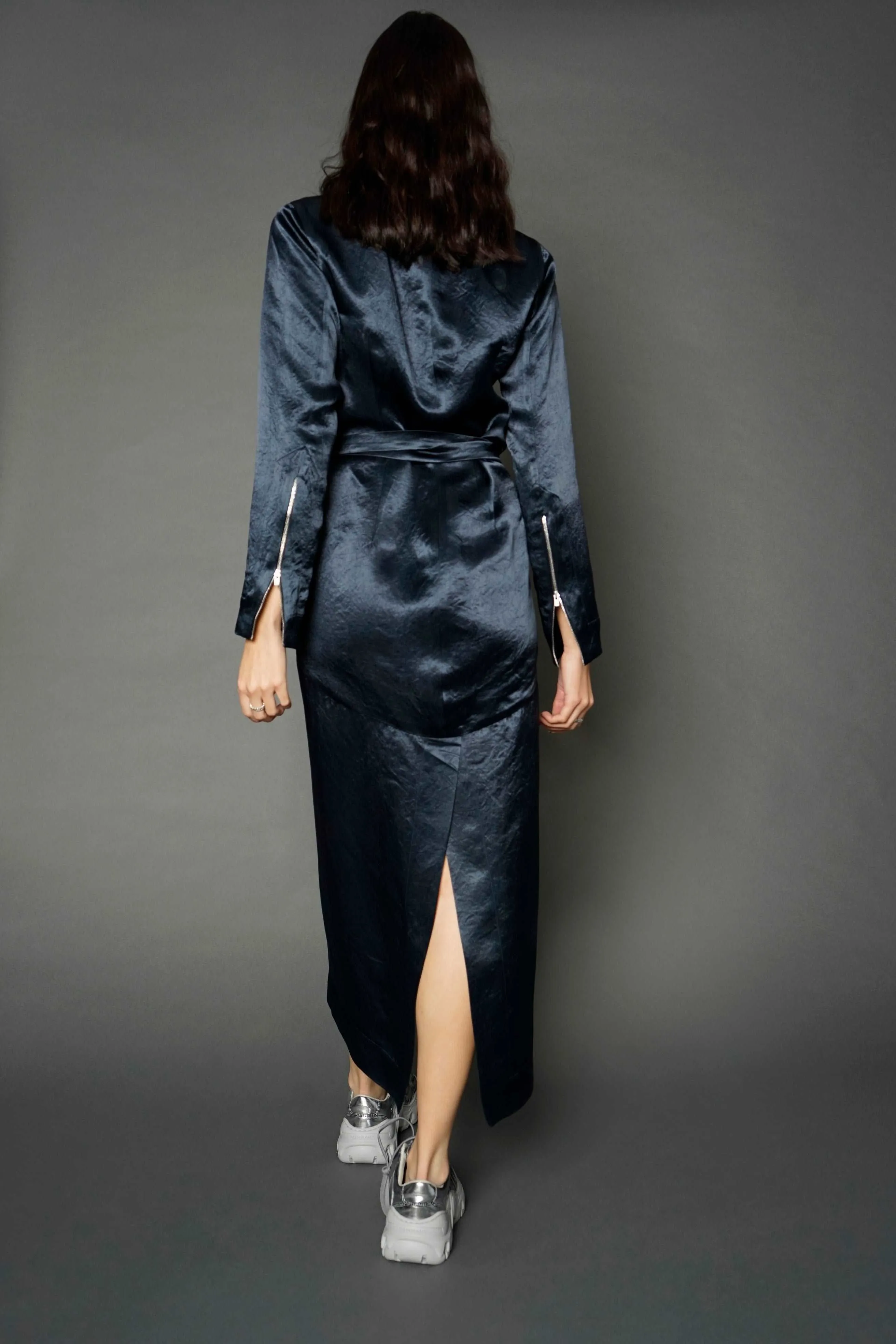 Chani Navy Long Sleeve Wrap Dress