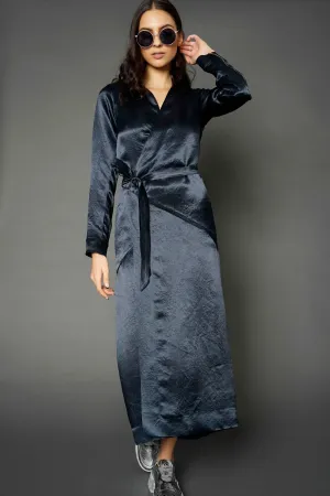Chani Navy Long Sleeve Wrap Dress