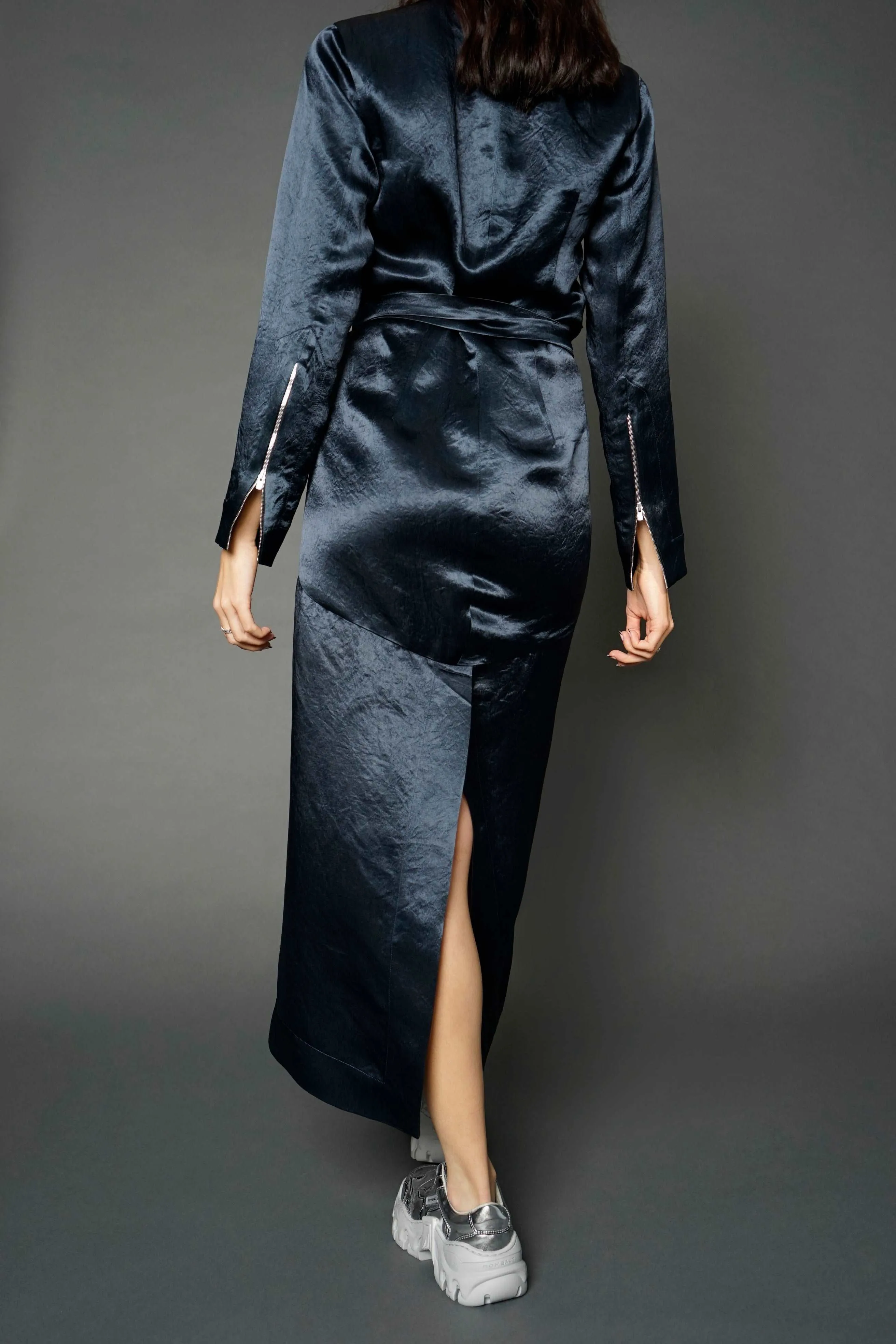 Chani Navy Long Sleeve Wrap Dress