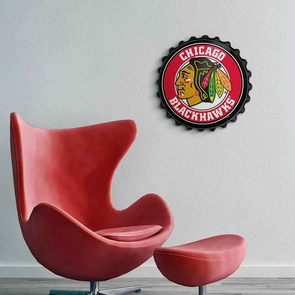 Chicago Blackhawks: Bottle Cap Wall Sign