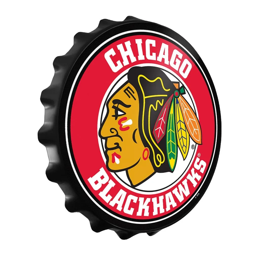 Chicago Blackhawks: Bottle Cap Wall Sign