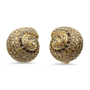 Chopard Estate 18K Two-Toned Gold "Animal World" Diamond Shell Earrings