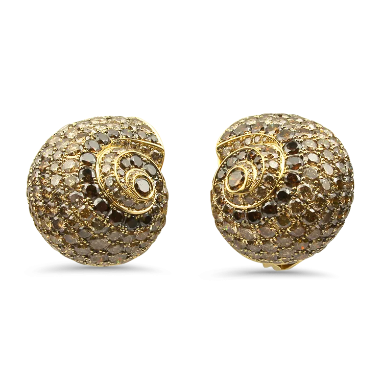 Chopard Estate 18K Two-Toned Gold "Animal World" Diamond Shell Earrings