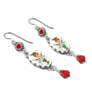 Christmas Earrings, Elves Charms