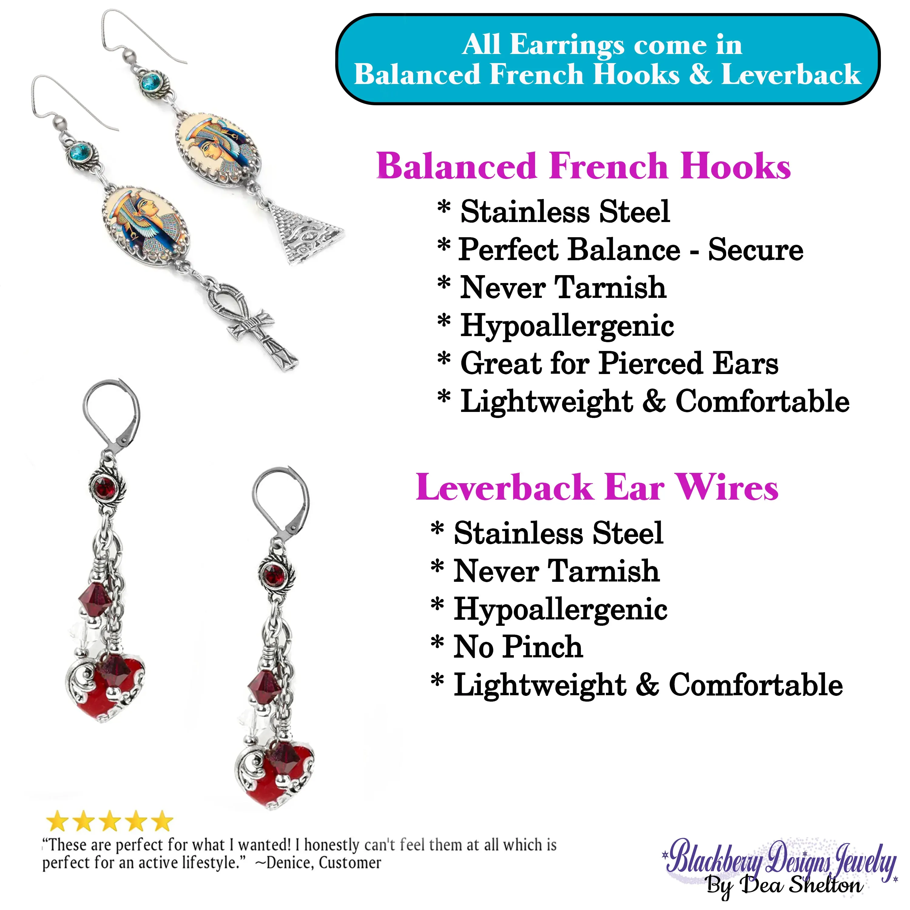 Christmas Earrings, Elves Charms