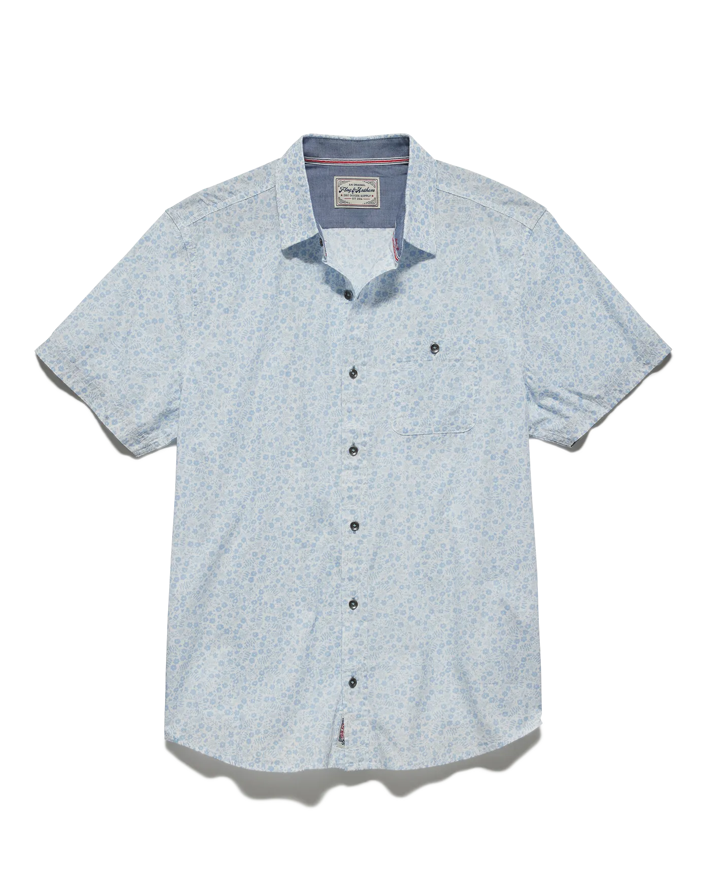 COBBTOWN FLORAL PRINT VINTAGE WASHED SHIRT BIG & TALL