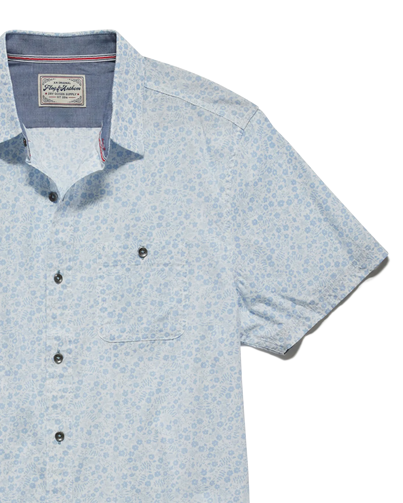 COBBTOWN FLORAL PRINT VINTAGE WASHED SHIRT BIG & TALL