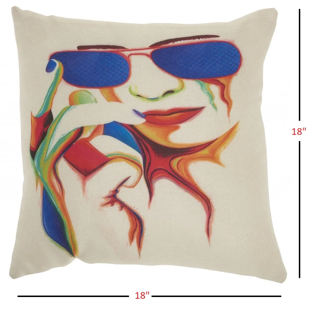 Contemporary Girl Printed Throw Pillow