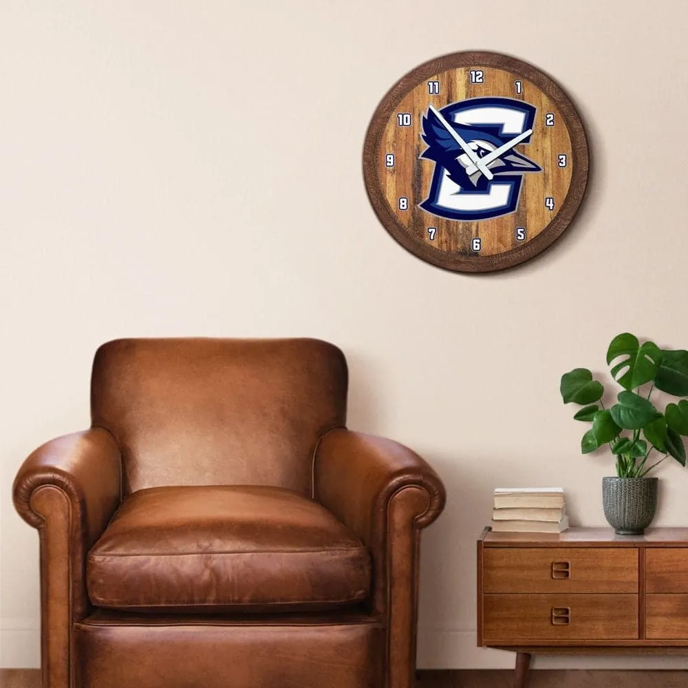 Creighton Bluejays: "Faux" Barrel Top Wall Clock