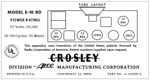 CROSLEY-E-10RD