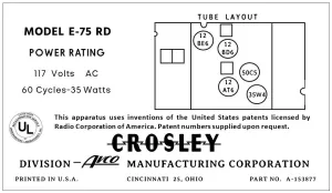 CROSLEY-E-75RD
