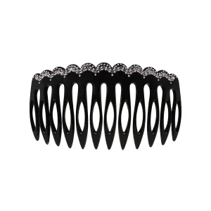 Crystal Arcade Large Black Side Comb
