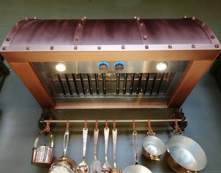 Custom Copper and Brass Range Hood - WINSTON -