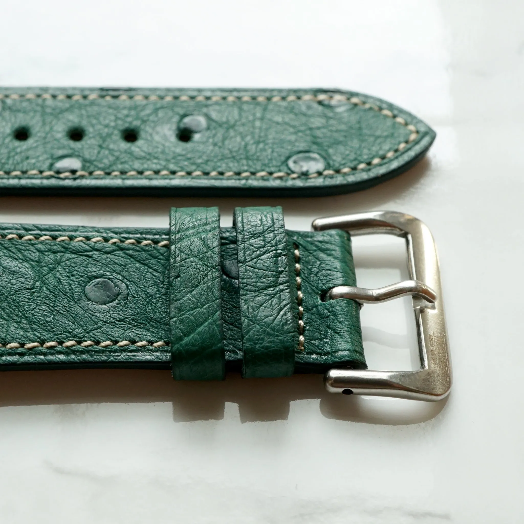 CYPRUS GREEN OSTRICH STANDARD STRAP