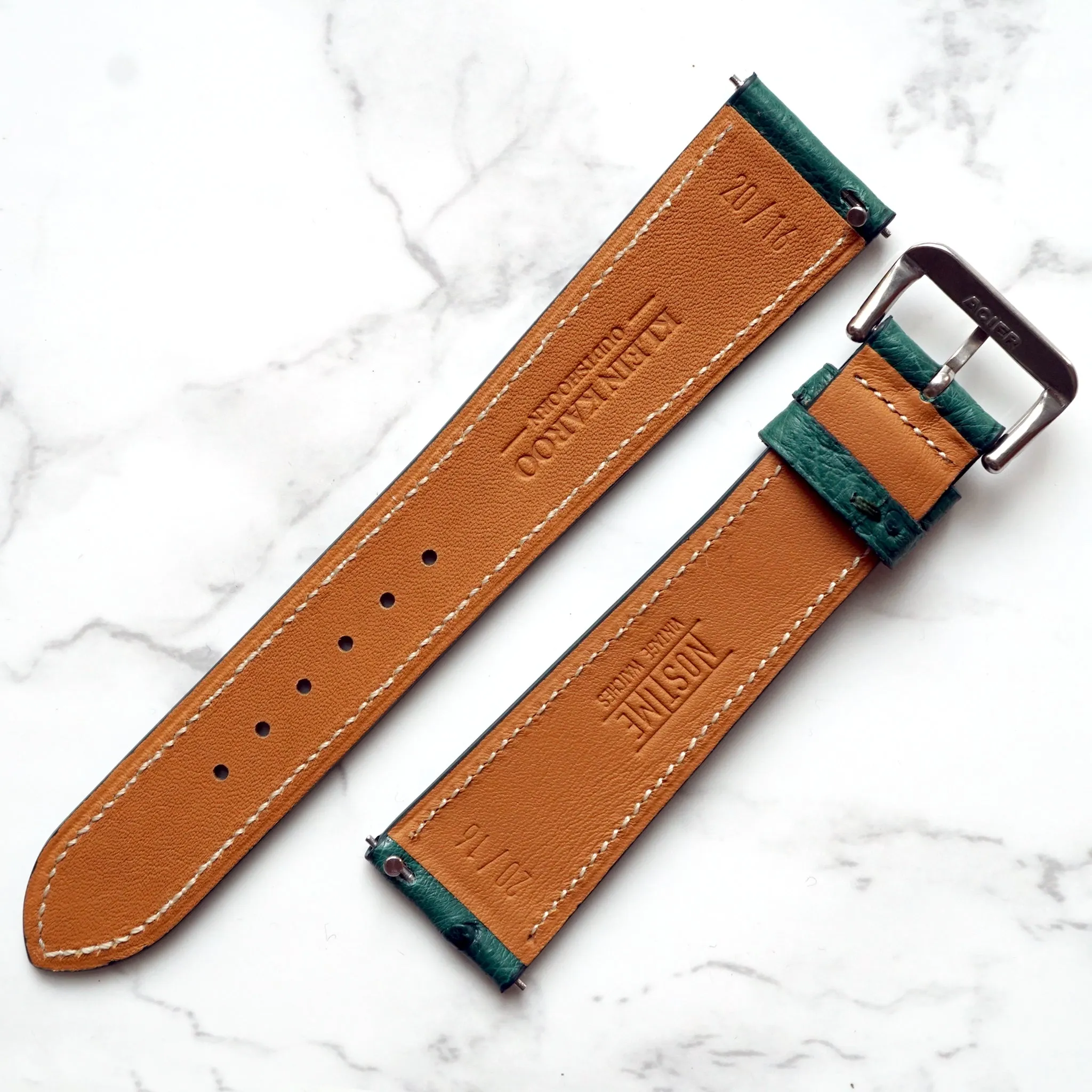 CYPRUS GREEN OSTRICH STANDARD STRAP
