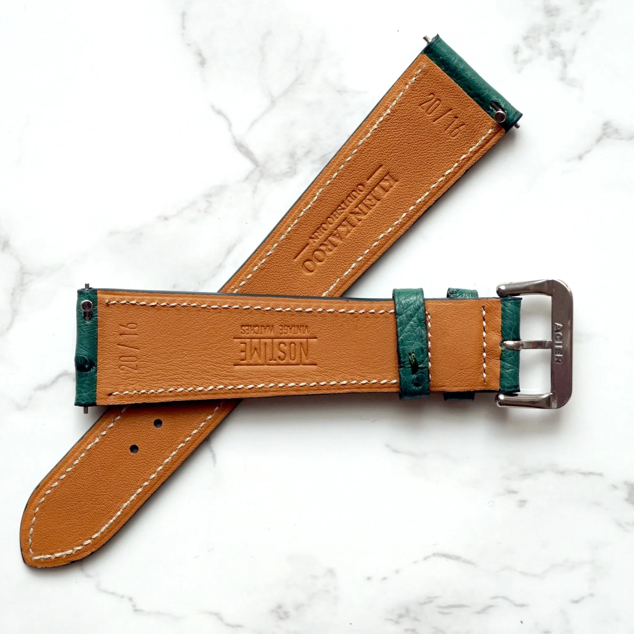 CYPRUS GREEN OSTRICH STANDARD STRAP