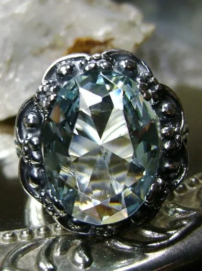 D118, Bouquet Ring, Oval Gemstone, Vintage Style Jewelry, Design#D118