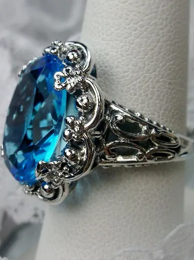 D118, Bouquet Ring, Oval Gemstone, Vintage Style Jewelry, Design#D118