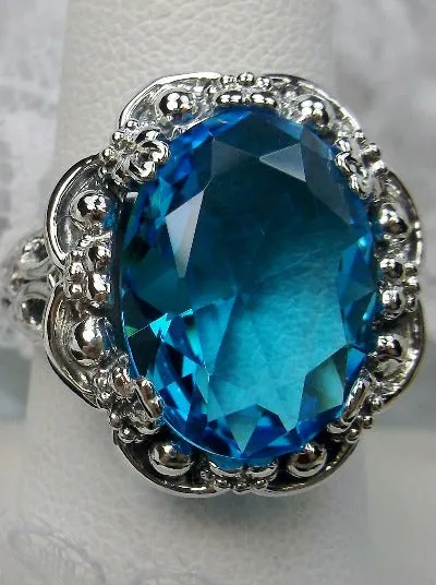 D118, Bouquet Ring, Oval Gemstone, Vintage Style Jewelry, Design#D118