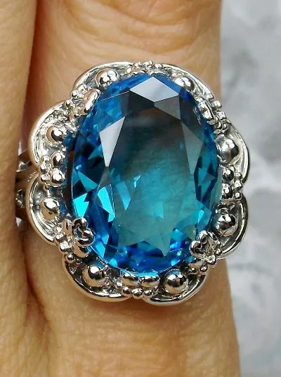 D118, Bouquet Ring, Oval Gemstone, Vintage Style Jewelry, Design#D118
