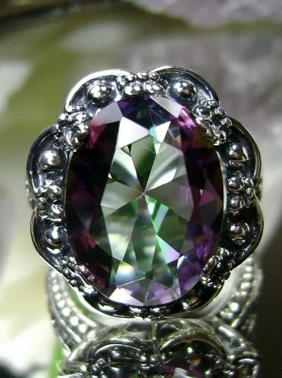 D118, Bouquet Ring, Oval Gemstone, Vintage Style Jewelry, Design#D118