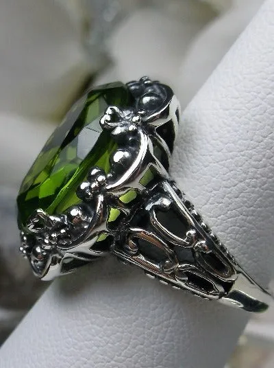 D118, Bouquet Ring, Oval Gemstone, Vintage Style Jewelry, Design#D118