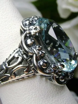D118, Bouquet Ring, Oval Gemstone, Vintage Style Jewelry, Design#D118