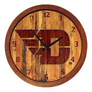 Dayton Flyers: Branded "Faux" Barrel Top Wall Clock