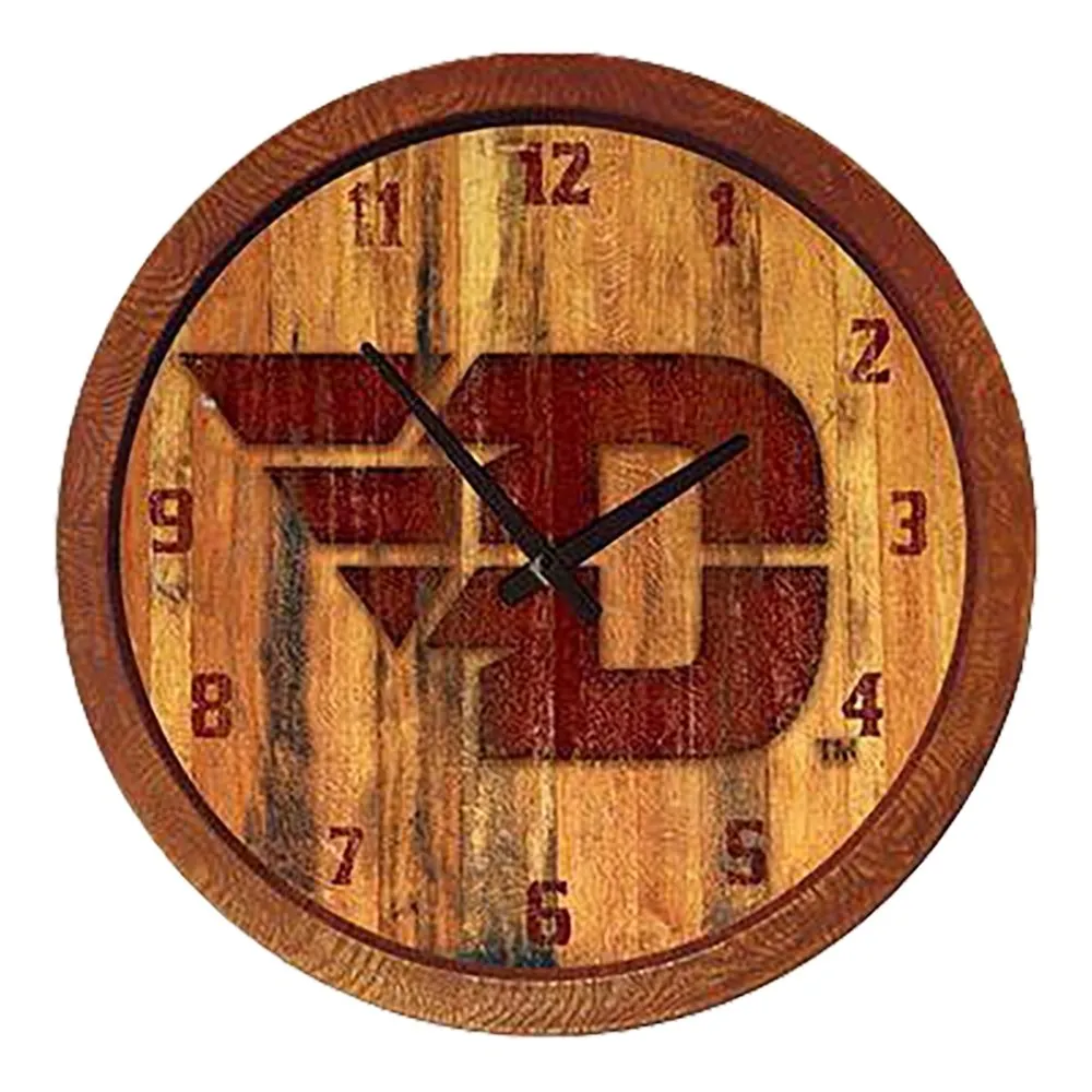 Dayton Flyers: Branded "Faux" Barrel Top Wall Clock