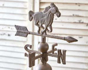 Decorative antique style horse weathervane
