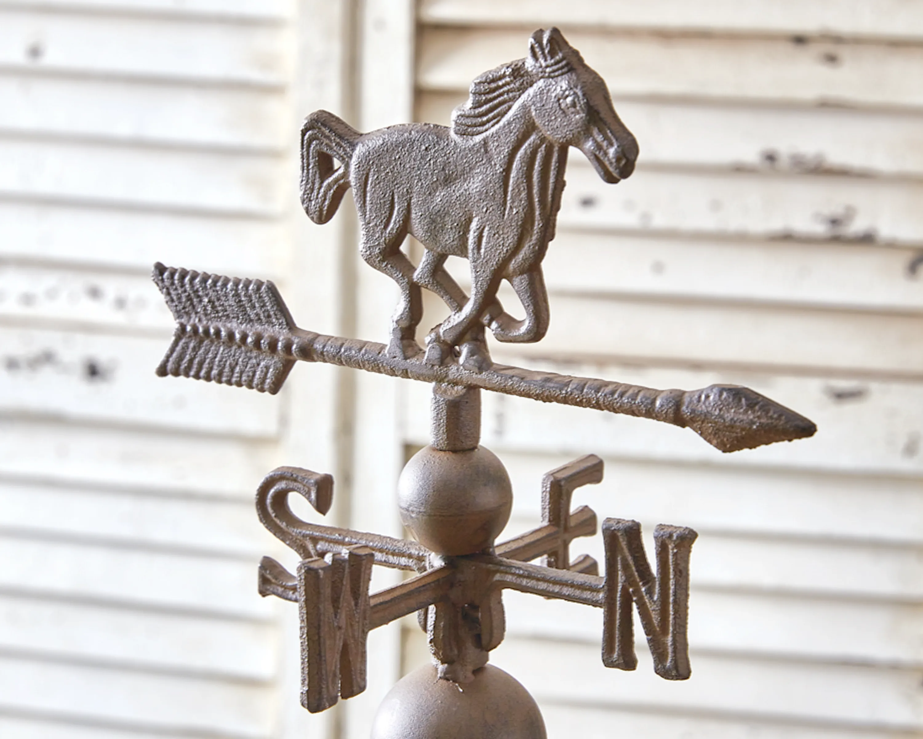 Decorative antique style horse weathervane