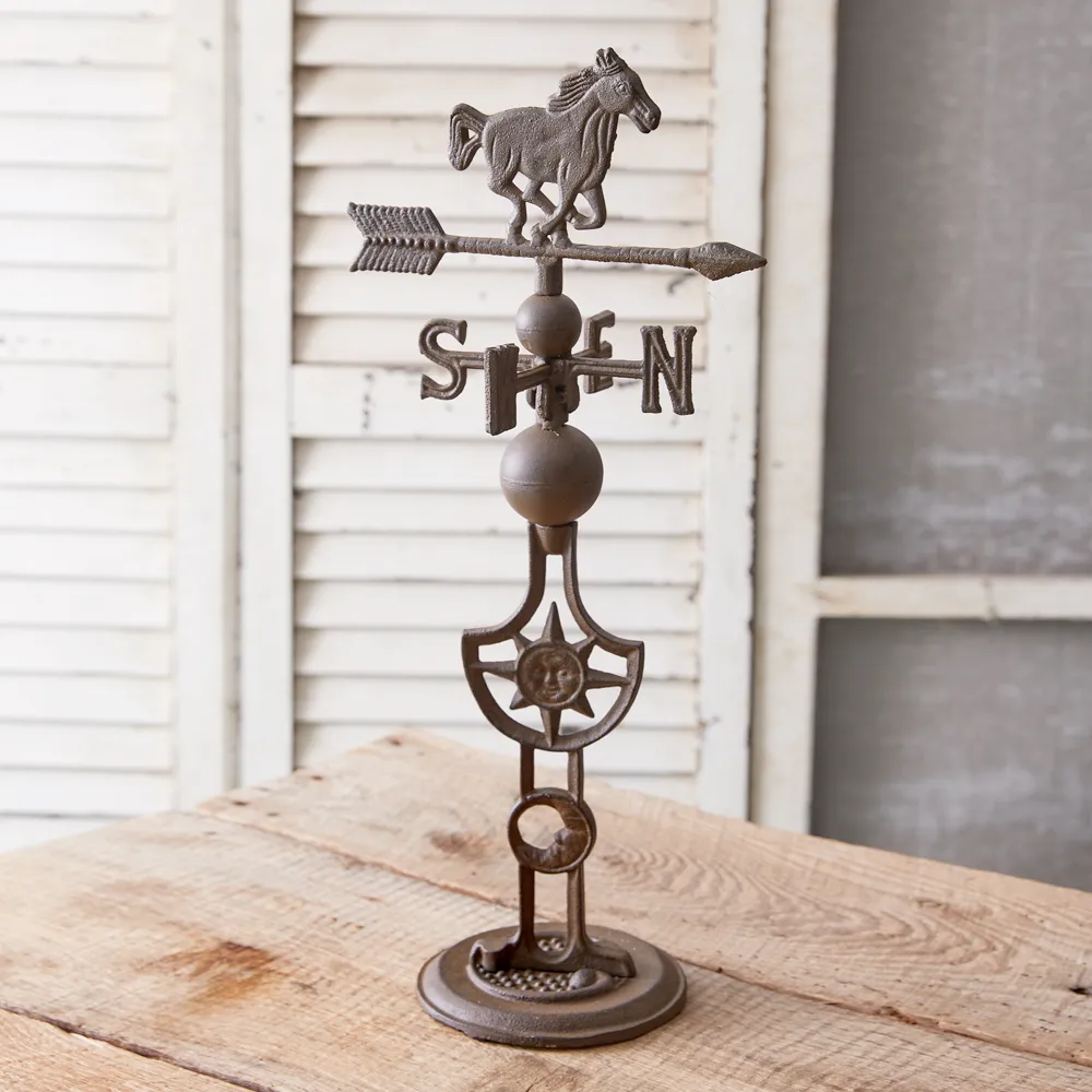 Decorative antique style horse weathervane