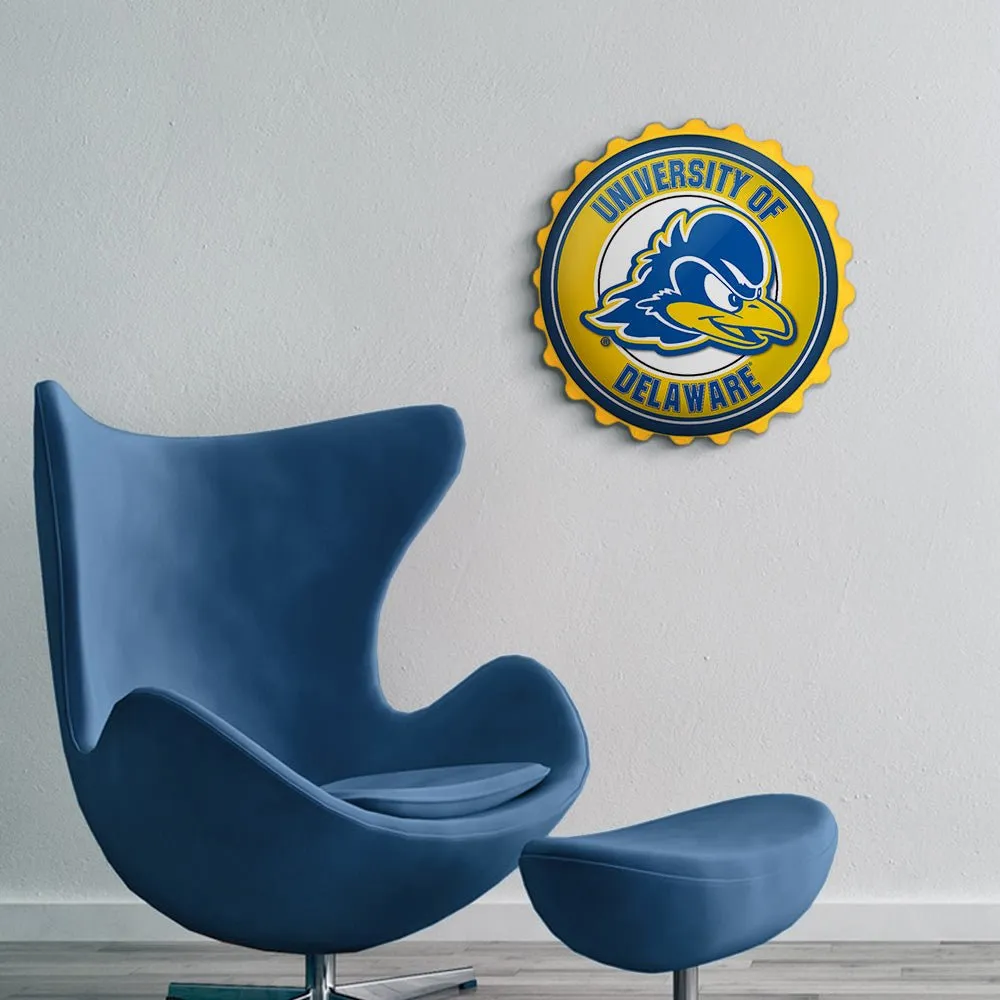 Delaware Blue Hens: Bottle Cap Wall Sign