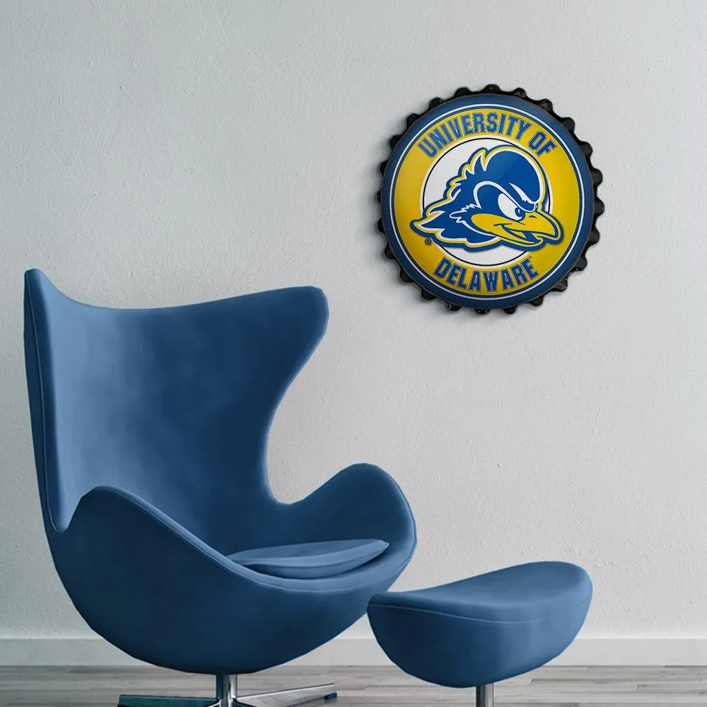 Delaware Blue Hens: Bottle Cap Wall Sign
