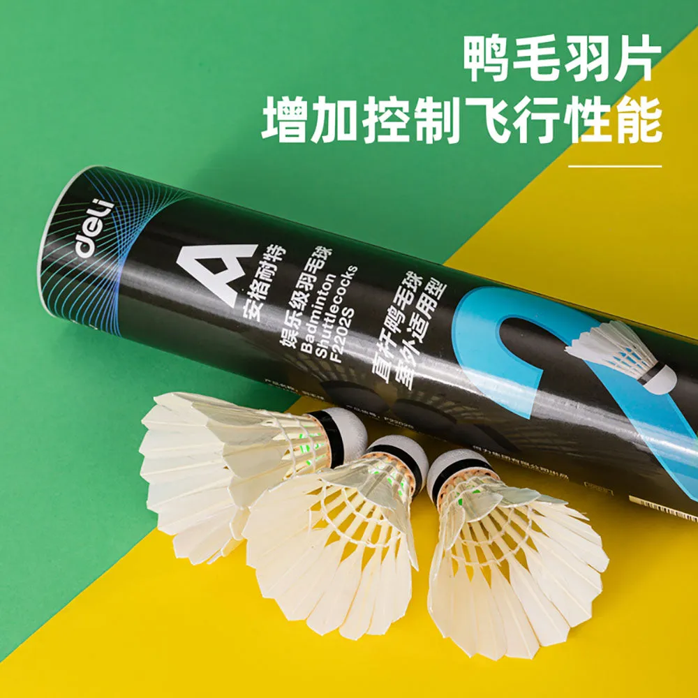 Deli Angenite Badminton Shuttlecocks - 12 Pieces